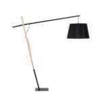 GLOBOSTAR® KELSIE 02029 Μοντέρνο Επιδαπέδιο Φωτιστικό με Ντουί 1 x E27 AC 220-240V IP20 - Μαύρο & Μπεζ - Μ40 x Π125 x Υ140cm - Image 4