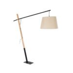 GLOBOSTAR® KELSIE 02030 Μοντέρνο Επιδαπέδιο Φωτιστικό με Ντουί 1 x E27 AC 220-240V IP20 - Μαύρο & Μπεζ - Μ40 x Π125 x Υ140cm - Image 2