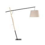 GLOBOSTAR® KELSIE 02030 Μοντέρνο Επιδαπέδιο Φωτιστικό με Ντουί 1 x E27 AC 220-240V IP20 - Μαύρο & Μπεζ - Μ40 x Π125 x Υ140cm - Image 4