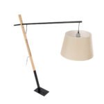 GLOBOSTAR® KELSIE 02030 Μοντέρνο Επιδαπέδιο Φωτιστικό με Ντουί 1 x E27 AC 220-240V IP20 - Μαύρο & Μπεζ - Μ40 x Π125 x Υ140cm - Image 5