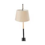 GLOBOSTAR® KELSIE 02030 Μοντέρνο Επιδαπέδιο Φωτιστικό με Ντουί 1 x E27 AC 220-240V IP20 - Μαύρο & Μπεζ - Μ40 x Π125 x Υ140cm - Image 6