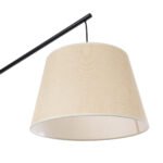 GLOBOSTAR® KELSIE 02030 Μοντέρνο Επιδαπέδιο Φωτιστικό με Ντουί 1 x E27 AC 220-240V IP20 - Μαύρο & Μπεζ - Μ40 x Π125 x Υ140cm - Image 7