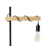 GLOBOSTAR® MINDELO 02033 Μοντέρνο Επιδαπέδιο Φωτιστικό με Ντουί 1 x E27 AC 220-240V IP20 - Μαύρο & Μπεζ - Μ35 x Π24 x Υ150cm - Image 7