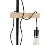 GLOBOSTAR® MINDELO 02034 Μοντέρνο Επιδαπέδιο Φωτιστικό με Ντουί 2 x E27 AC 220-240V IP20 - Μαύρο & Μπεζ - Μ40 x Π24 x Υ175cm - Image 8