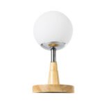 GLOBOSTAR® COVE 02036 Μοντέρνο Επιτραπέζιο Φωτιστικό Πορτατίφ με Ντουί 1 x E27 AC 220-240V IP20 - Μπεζ & Λευκό - Μ12 x Π12 x Υ25cm - Image 4