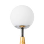 GLOBOSTAR® COVE 02036 Μοντέρνο Επιτραπέζιο Φωτιστικό Πορτατίφ με Ντουί 1 x E27 AC 220-240V IP20 - Μπεζ & Λευκό - Μ12 x Π12 x Υ25cm - Image 5