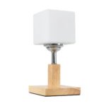 GLOBOSTAR® COVE 02037 Μοντέρνο Επιτραπέζιο Φωτιστικό Πορτατίφ με Ντουί 1 x E27 AC 220-240V IP20 - Μπεζ & Λευκό - Μ12 x Π12 x Υ25cm - Image 3