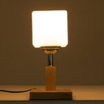 GLOBOSTAR® COVE 02037 Μοντέρνο Επιτραπέζιο Φωτιστικό Πορτατίφ με Ντουί 1 x E27 AC 220-240V IP20 - Μπεζ & Λευκό - Μ12 x Π12 x Υ25cm - Image 8