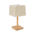 GLOBOSTAR® KOLIPE 02038 Boho Επιτραπέζιο Φωτιστικό Πορτατίφ με Ντουί 1 x E27 AC 220-240V IP20 - Μπεζ - Μ18 x Π18 x Υ25cm - Image 2