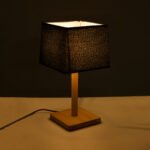 GLOBOSTAR® KOLIPE 02039 Μοντέρνο Επιτραπέζιο Φωτιστικό Πορτατίφ με Ντουί 1 x E27 AC 220-240V IP20 - Μπεζ & Μαύρο - Μ20 x Π20 x Υ38cm - Image 3