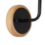 GLOBOSTAR® MANU 02043 Μοντέρνο Φωτιστικό Τοίχου - Απλίκα με Ντουί 1 x E27 AC 220-240V IP20 - Μαύρο & Μπεζ - Μ18 x Π20 x Υ37cm - Image 7