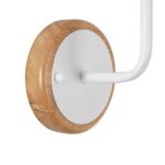 GLOBOSTAR® MANU 02044 Μοντέρνο Φωτιστικό Τοίχου - Απλίκα με Ντουί 1 x E27 AC 220-240V IP20 - Λευκό & Μπεζ - Μ18 x Π20 x Υ37cm - Image 7