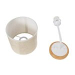 GLOBOSTAR® MANU 02044 Μοντέρνο Φωτιστικό Τοίχου - Απλίκα με Ντουί 1 x E27 AC 220-240V IP20 - Λευκό & Μπεζ - Μ18 x Π20 x Υ37cm - Image 8