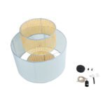 GLOBOSTAR® SAIGE 02045 Boho Κρεμαστό Φωτιστικό Οροφής με Ντουί 1 x E27 AC 220-240V IP20 - Γαλάζιο & Μπεζ - Μ50 x Π50 x Υ60cm - Image 10