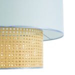 GLOBOSTAR® SAIGE 02045 Boho Κρεμαστό Φωτιστικό Οροφής με Ντουί 1 x E27 AC 220-240V IP20 - Γαλάζιο & Μπεζ - Μ50 x Π50 x Υ60cm - Image 8