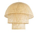 GLOBOSTAR® HIROKA 02046 Boho Κρεμαστό Φωτιστικό Οροφής με Ντουί 1 x E27 AC 220-240V IP20 - Μπεζ - Μ100 x Π100 x Υ110cm - Image 2