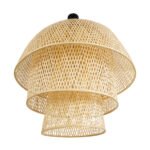GLOBOSTAR® HIROKA 02046 Boho Κρεμαστό Φωτιστικό Οροφής με Ντουί 1 x E27 AC 220-240V IP20 - Μπεζ - Μ100 x Π100 x Υ110cm - Image 6