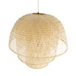 GLOBOSTAR® HIROKA 02046 Boho Κρεμαστό Φωτιστικό Οροφής με Ντουί 1 x E27 AC 220-240V IP20 - Μπεζ - Μ100 x Π100 x Υ110cm - Image 7