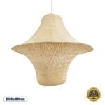 GLOBOSTAR® JUNIPER 02047 Boho Κρεμαστό Φωτιστικό Οροφής με Ντουί 1 x E27 AC 220-240V IP20 - Μπεζ - Μ100 x Π100 x Υ90cm