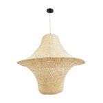 GLOBOSTAR® JUNIPER 02047 Boho Κρεμαστό Φωτιστικό Οροφής με Ντουί 1 x E27 AC 220-240V IP20 - Μπεζ - Μ100 x Π100 x Υ90cm - Image 4