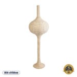 GLOBOSTAR® ALADDIN 02051 Boho Επιδαπέδιο Φωτιστικό με Ντουί 1 x E27 AC 220-240V IP20 - Μπεζ - Μ40 x Π40 x Υ150cm