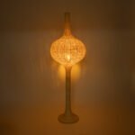 GLOBOSTAR® ALADDIN 02051 Boho Επιδαπέδιο Φωτιστικό με Ντουί 1 x E27 AC 220-240V IP20 - Μπεζ - Μ40 x Π40 x Υ150cm - Image 3