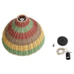 GLOBOSTAR® CABALLEROS 02053 Boho Κρεμαστό Φωτιστικό Οροφής με Ντουί 1 x E27 AC 220-240V IP20 - Πολύχρωμο - Μ40 x Π40 x Υ27cm - Image 11