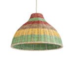 GLOBOSTAR® CABALLEROS 02053 Boho Κρεμαστό Φωτιστικό Οροφής με Ντουί 1 x E27 AC 220-240V IP20 - Πολύχρωμο - Μ40 x Π40 x Υ27cm - Image 2