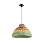 GLOBOSTAR® CABALLEROS 02053 Boho Κρεμαστό Φωτιστικό Οροφής με Ντουί 1 x E27 AC 220-240V IP20 - Πολύχρωμο - Μ40 x Π40 x Υ27cm - Image 4