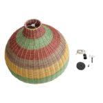 GLOBOSTAR® CABALLEROS 02054 Boho Κρεμαστό Φωτιστικό Οροφής με Ντουί 1 x E27 AC 220-240V IP20 - Πολύχρωμο - Μ70 x Π70 x Υ48cm - Image 10