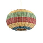 GLOBOSTAR® CABALLEROS 02055 Boho Κρεμαστό Φωτιστικό Οροφής με Ντουί 1 x E27 AC 220-240V IP20 - Πολύχρωμο - Μ40 x Π40 x Υ25cm - Image 2