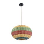 GLOBOSTAR® CABALLEROS 02055 Boho Κρεμαστό Φωτιστικό Οροφής με Ντουί 1 x E27 AC 220-240V IP20 - Πολύχρωμο - Μ40 x Π40 x Υ25cm - Image 4