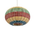 GLOBOSTAR® CABALLEROS 02055 Boho Κρεμαστό Φωτιστικό Οροφής με Ντουί 1 x E27 AC 220-240V IP20 - Πολύχρωμο - Μ40 x Π40 x Υ25cm - Image 6