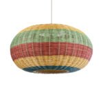 GLOBOSTAR® CABALLEROS 02056 Boho Κρεμαστό Φωτιστικό Οροφής με Ντουί 1 x E27 AC 220-240V IP20 - Πολύχρωμο - Μ70 x Π70 x Υ36cm - Image 2