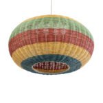 GLOBOSTAR® CABALLEROS 02056 Boho Κρεμαστό Φωτιστικό Οροφής με Ντουί 1 x E27 AC 220-240V IP20 - Πολύχρωμο - Μ70 x Π70 x Υ36cm - Image 6