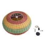 GLOBOSTAR® CABALLEROS 02056 Boho Κρεμαστό Φωτιστικό Οροφής με Ντουί 1 x E27 AC 220-240V IP20 - Πολύχρωμο - Μ70 x Π70 x Υ36cm - Image 10