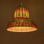 GLOBOSTAR® CABALLEROS 02057 Boho Κρεμαστό Φωτιστικό Οροφής με Ντουί 1 x E27 AC 220-240V IP20 - Πολύχρωμο - Μ40 x Π40 x Υ30cm - Image 3