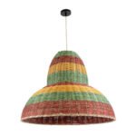 GLOBOSTAR® CABALLEROS 02058 Boho Κρεμαστό Φωτιστικό Οροφής με Ντουί 1 x E27 AC 220-240V IP20 - Πολύχρωμο - Μ70 x Π70 x Υ60cm - Image 4