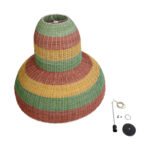 GLOBOSTAR® CABALLEROS 02059 Boho Κρεμαστό Φωτιστικό Οροφής με Ντουί 1 x E27 AC 220-240V IP20 - Πολύχρωμο - Μ100 x Π100 x Υ80cm - Image 9