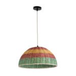 GLOBOSTAR® CABALLEROS 02060 Boho Κρεμαστό Φωτιστικό Οροφής με Ντουί 1 x E27 AC 220-240V IP20 - Πολύχρωμο - Μ40 x Π40 x Υ20cm - Image 4