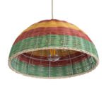 GLOBOSTAR® CABALLEROS 02060 Boho Κρεμαστό Φωτιστικό Οροφής με Ντουί 1 x E27 AC 220-240V IP20 - Πολύχρωμο - Μ40 x Π40 x Υ20cm - Image 6