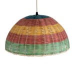 GLOBOSTAR® CABALLEROS 02060 Boho Κρεμαστό Φωτιστικό Οροφής με Ντουί 1 x E27 AC 220-240V IP20 - Πολύχρωμο - Μ40 x Π40 x Υ20cm - Image 7