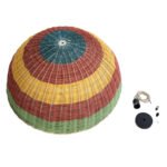 GLOBOSTAR® CABALLEROS 02061 Boho Κρεμαστό Φωτιστικό Οροφής με Ντουί 1 x E27 AC 220-240V IP20 - Πολύχρωμο - Μ70 x Π70 x Υ34cm - Image 10