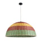 GLOBOSTAR® CABALLEROS 02061 Boho Κρεμαστό Φωτιστικό Οροφής με Ντουί 1 x E27 AC 220-240V IP20 - Πολύχρωμο - Μ70 x Π70 x Υ34cm - Image 4