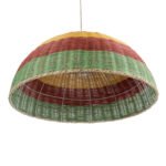 GLOBOSTAR® CABALLEROS 02061 Boho Κρεμαστό Φωτιστικό Οροφής με Ντουί 1 x E27 AC 220-240V IP20 - Πολύχρωμο - Μ70 x Π70 x Υ34cm - Image 6