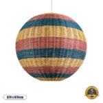 GLOBOSTAR® CABALLEROS 02063 Boho Κρεμαστό Φωτιστικό Οροφής με Ντουί 1 x E27 AC 220-240V IP20 - Πολύχρωμο - Μ70 x Π70 x Υ70cm