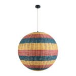 GLOBOSTAR® CABALLEROS 02063 Boho Κρεμαστό Φωτιστικό Οροφής με Ντουί 1 x E27 AC 220-240V IP20 - Πολύχρωμο - Μ70 x Π70 x Υ70cm - Image 4