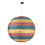 GLOBOSTAR® CABALLEROS 02064 Boho Κρεμαστό Φωτιστικό Οροφής με Ντουί 1 x E27 AC 220-240V IP20 - Πολύχρωμο - Μ100 x Π100 x Υ100cm - Image 4