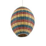 GLOBOSTAR® CABALLEROS 02065 Boho Κρεμαστό Φωτιστικό Οροφής με Ντουί 1 x E27 AC 220-240V IP20 - Πολύχρωμο - Μ40 x Π40 x Υ50cm - Image 6
