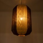 GLOBOSTAR® SALERNO 02076 Boho Κρεμαστό Φωτιστικό Οροφής με Ντουί 1 x E27 AC 220-240V IP20 - Μπεζ & Καφέ - Μ50 x Π50 x Υ80cm - Image 3